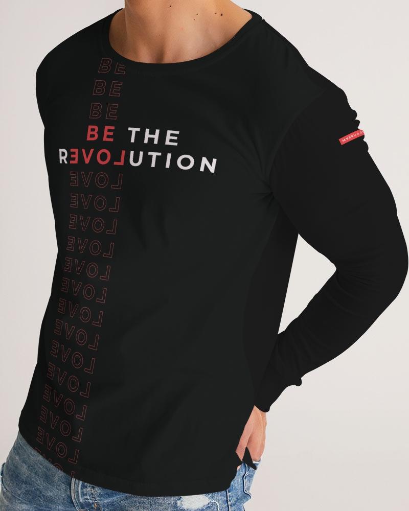 Be the rEVOLution Men's Long Sleeve Tee (Black) Long Sleeve T-Shirt Myrrh and Gold