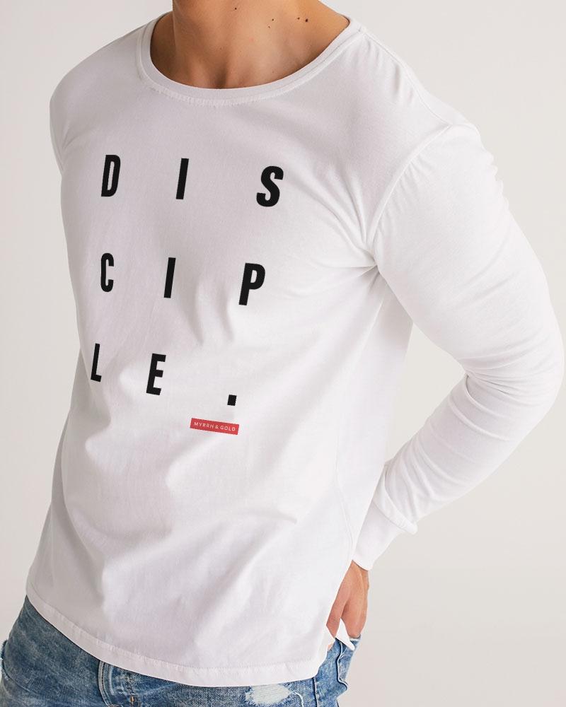 Disciple Men's Long Sleeve Tee (White) Long Sleeve T-Shirt Myrrh and Gold