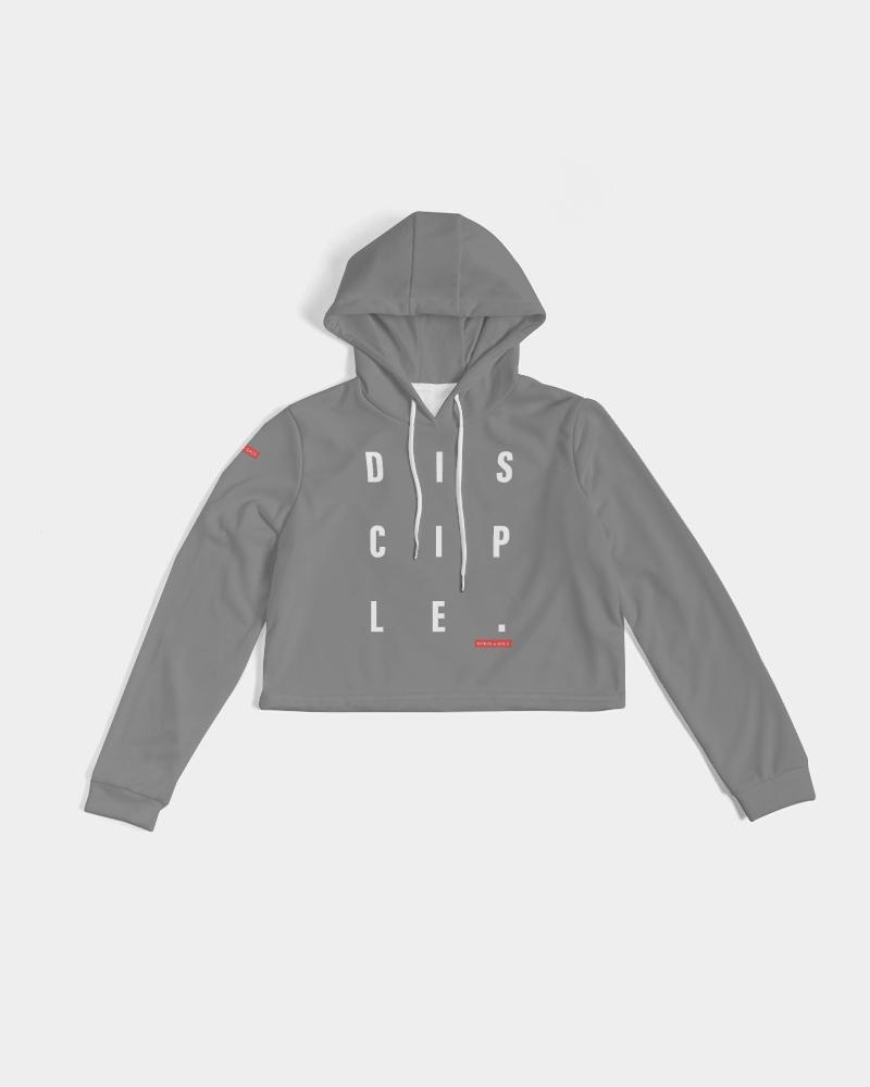 Disciple Women's Cropped Hoodie (Grey) Cropped Hoodie Myrrh and Gold