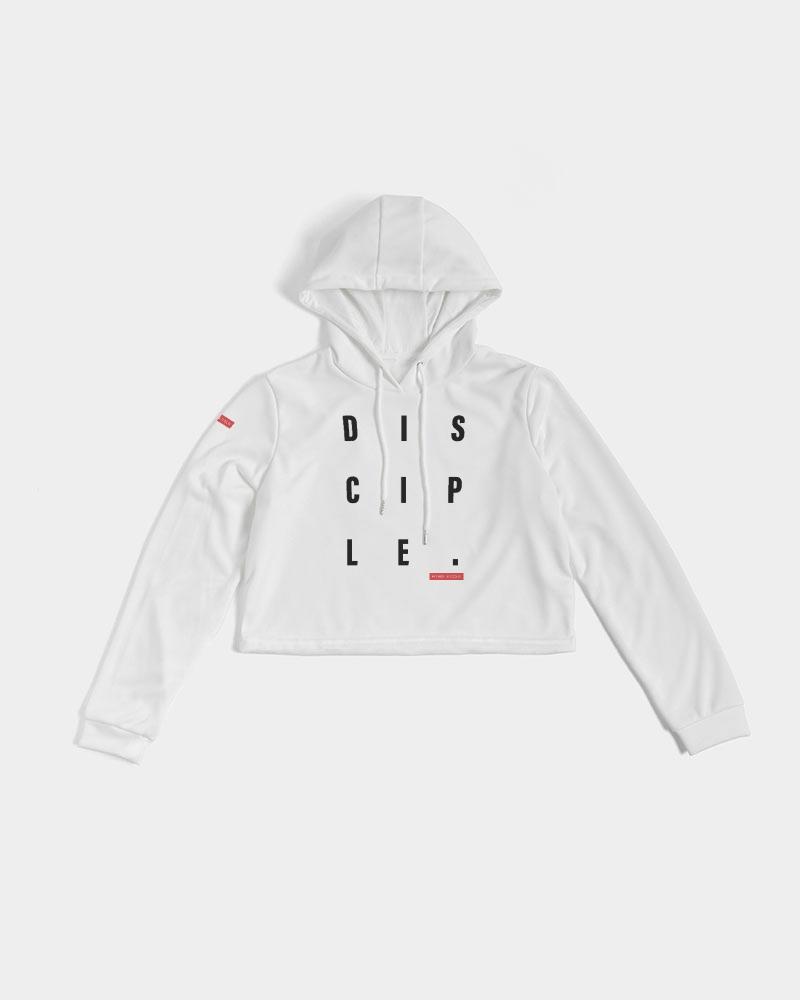 Disciple Women's Cropped Hoodie (White) Cropped Hoodie Myrrh and Gold