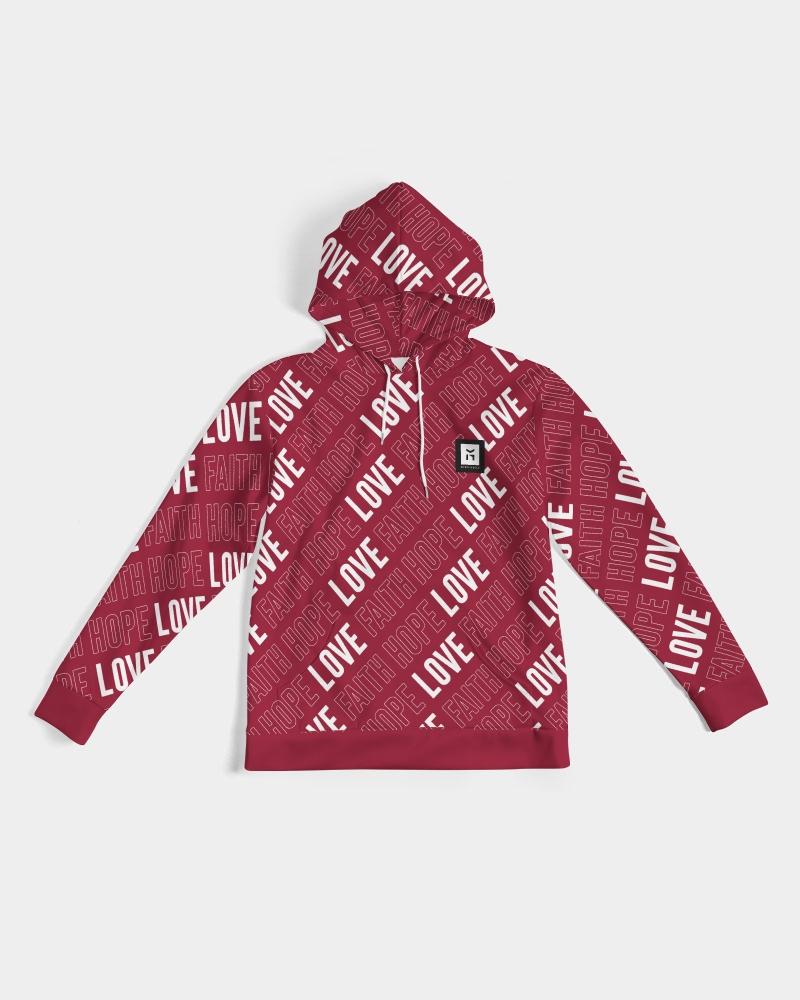 Faith Hope Love Men's Hoodie (Burgundy) Hoodie Myrrh and Gold