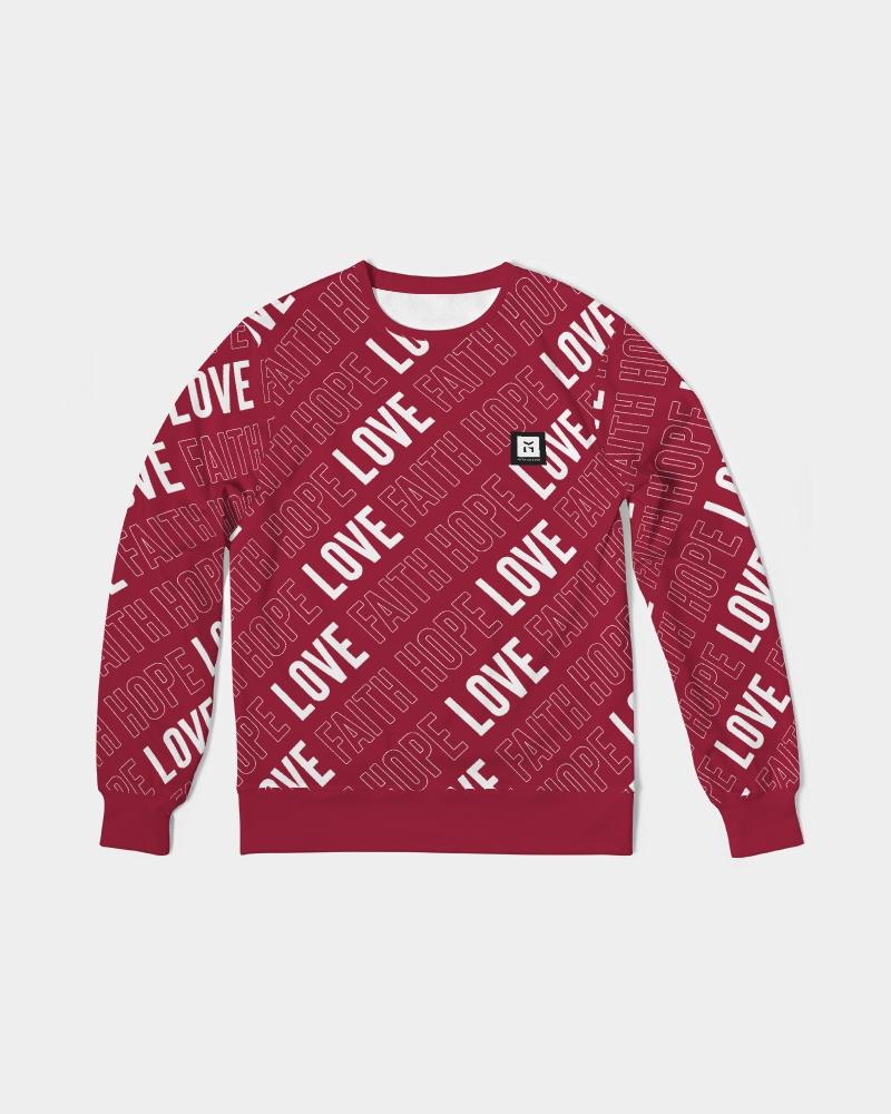 Faith Hope Love Men's Pullover (Burgundy) Pullover Myrrh and Gold