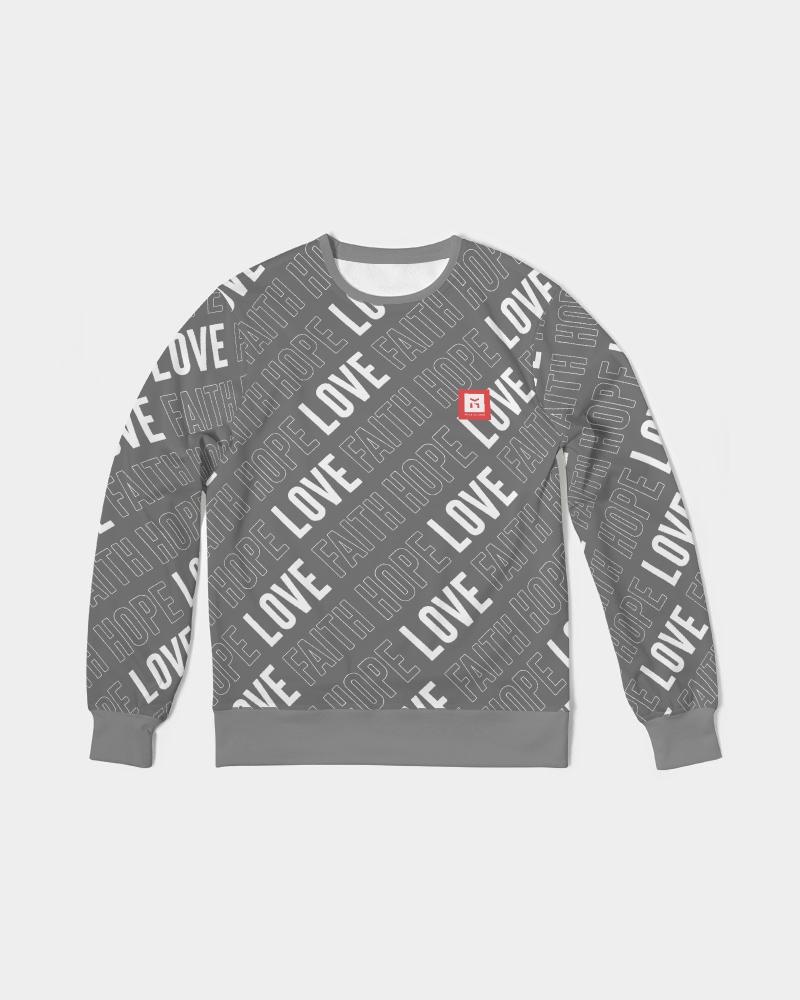 Faith Hope Love Men's Pullover (Grey) Pullover Myrrh and Gold