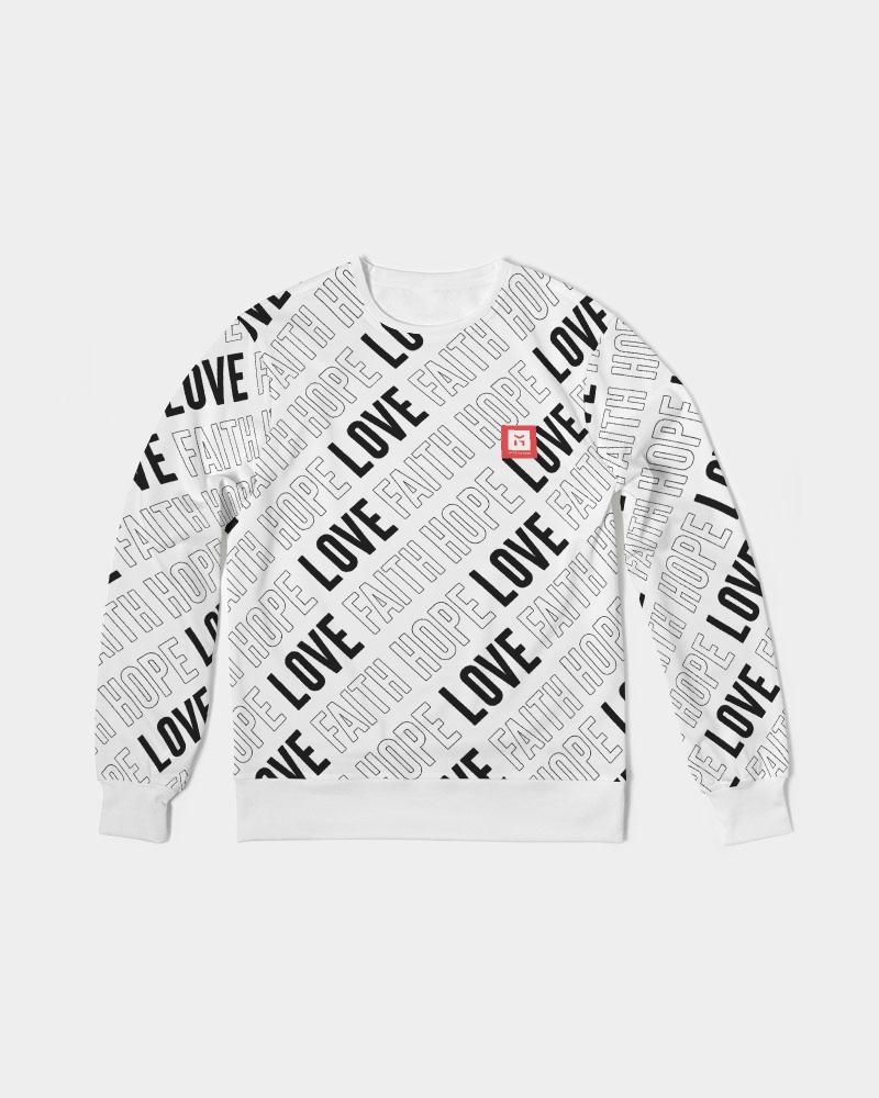 Faith Hope Love Men's Pullover (White) Pullover Myrrh and Gold