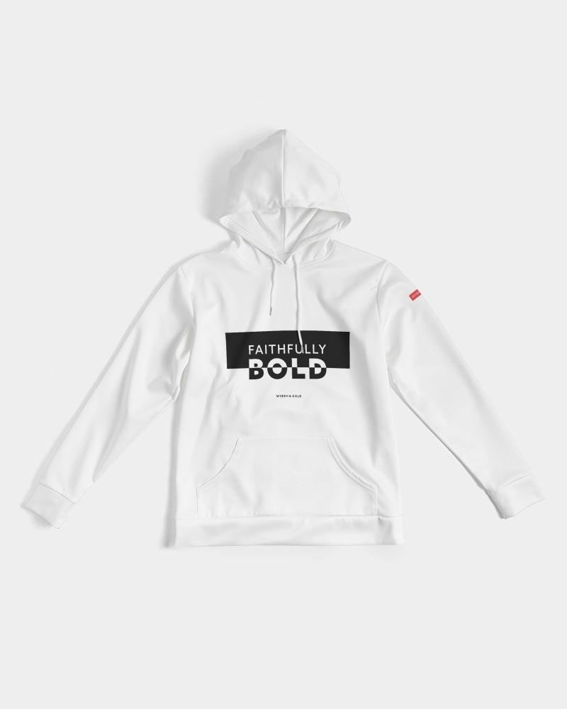 Faithfully Bold Boxed Men's Hoodie (White) Hoodie Myrrh and Gold