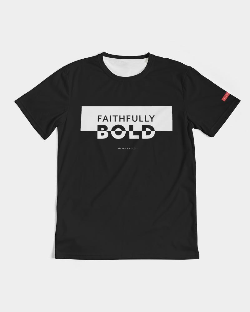 Faithfully Bold Boxed Men's Tee (Black) T-Shirt Myrrh and Gold