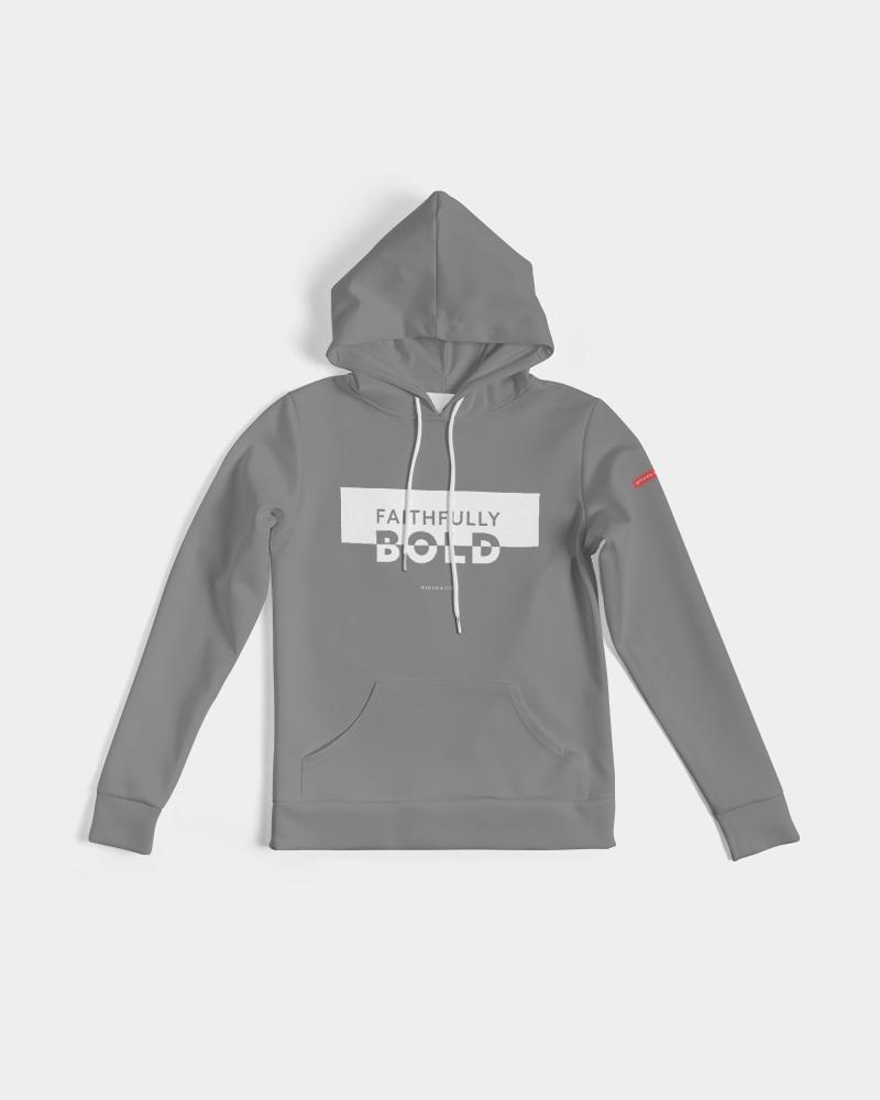 Faithfully Bold Boxed Women's Hoodie (Grey) Hoodie Myrrh and Gold
