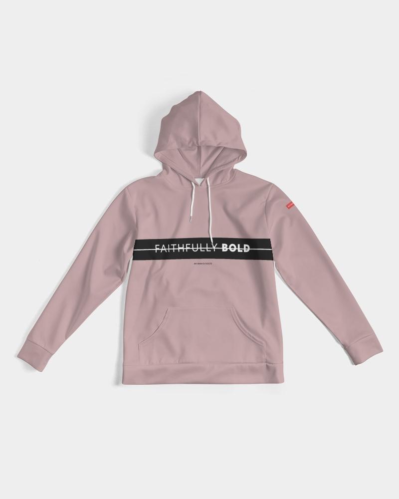 Faithfully Bold Strikethrough Men's Hoodie (Tuscany Pink) Hoodie Myrrh and Gold