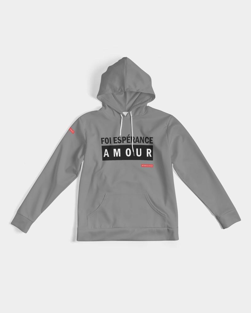 Foi Esperance Amour Men's Hoodie (Grey) Pullover Myrrh and Gold