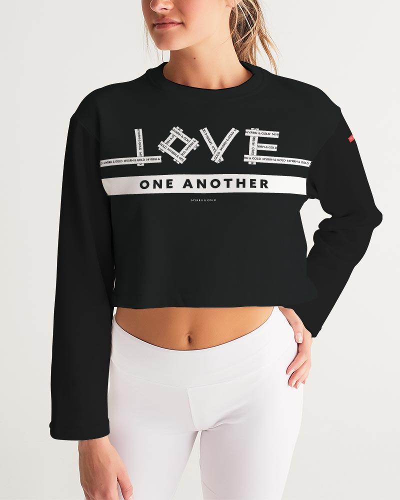 Love One Another Women's Cropped Sweatshirt Cropped Sweatshirt Myrrh and Gold