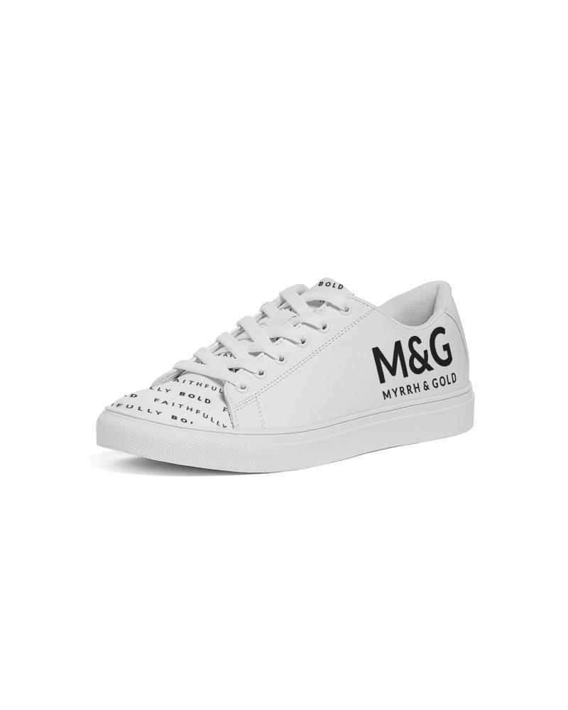 M&G - Faux Leather Men's Sneaker - White Men's Shoes Myrrh and Gold