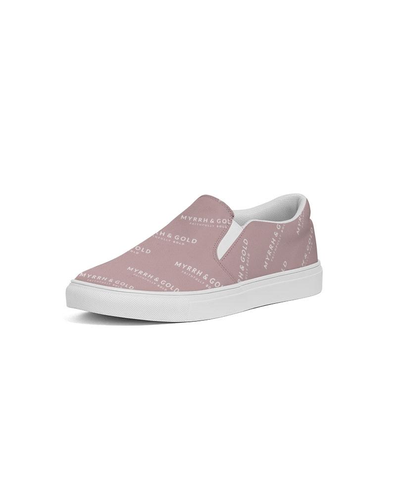 M&G_w-tagline-Grid-Pattern---W/TP_30-deg-angle-(50%-larger) Men's Slip-On Canvas Shoe men shoes Myrrh and Gold