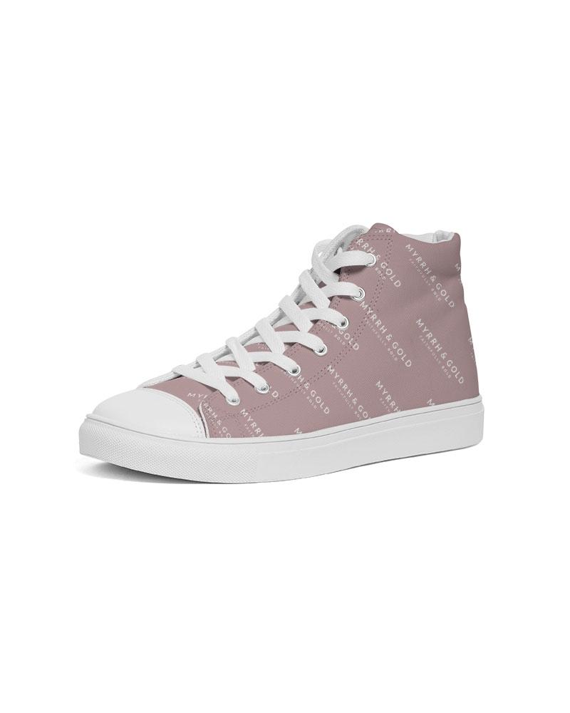 M&G_w-tagline-Grid-Pattern---W/TP_30-deg-angle-(50%-larger) Men's Hightop Canvas Shoe men shoes Myrrh and Gold