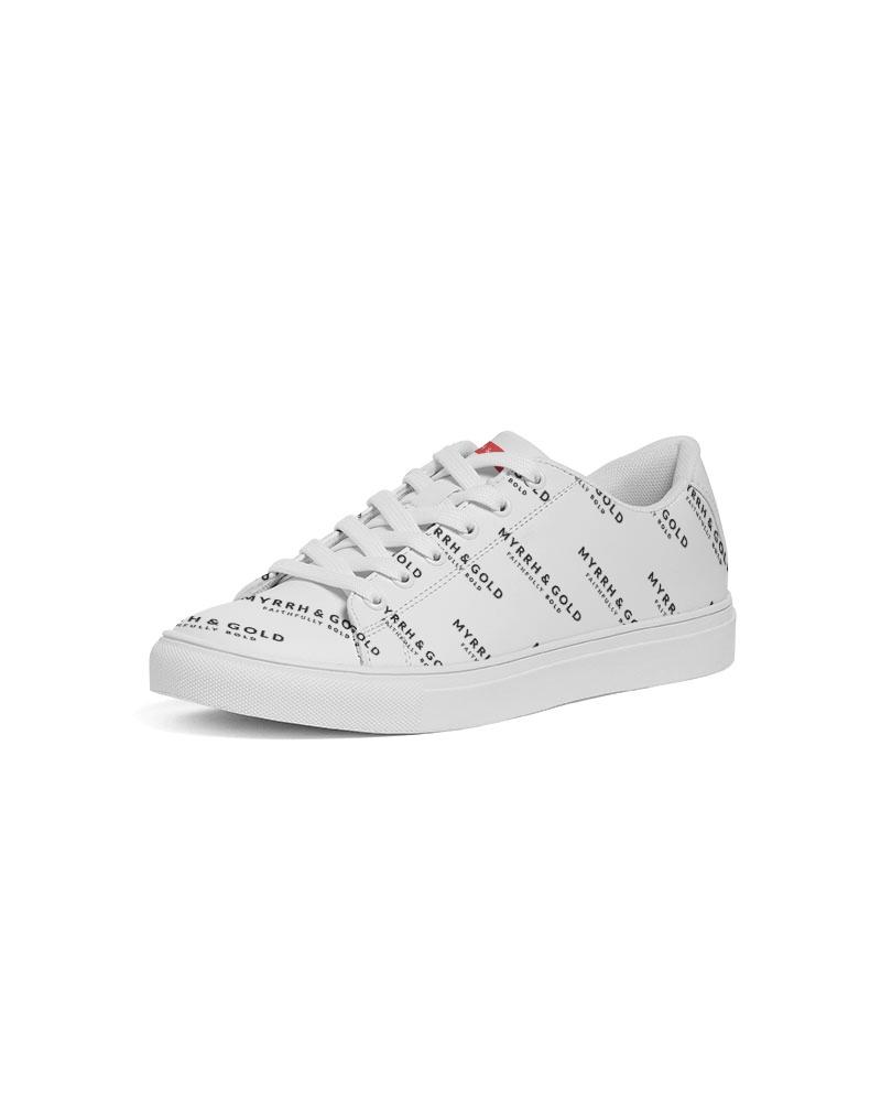 M&G_w-tagline-Grid-Pattern---B/W_30-deg-angle-(50%-larger) Women's Faux-Leather Sneaker women shoes Myrrh and Gold