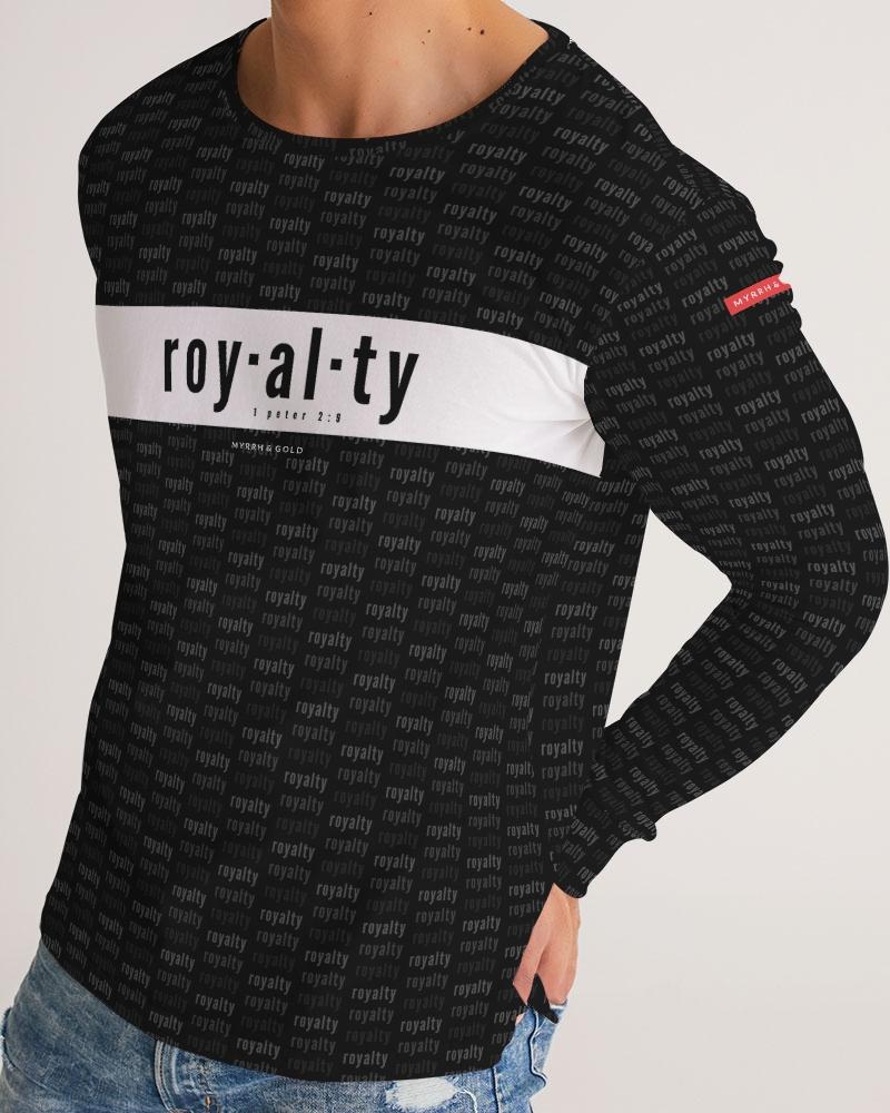 Royalty-v9ab---black Men's Long Sleeve Tee cloth Myrrh & Gold