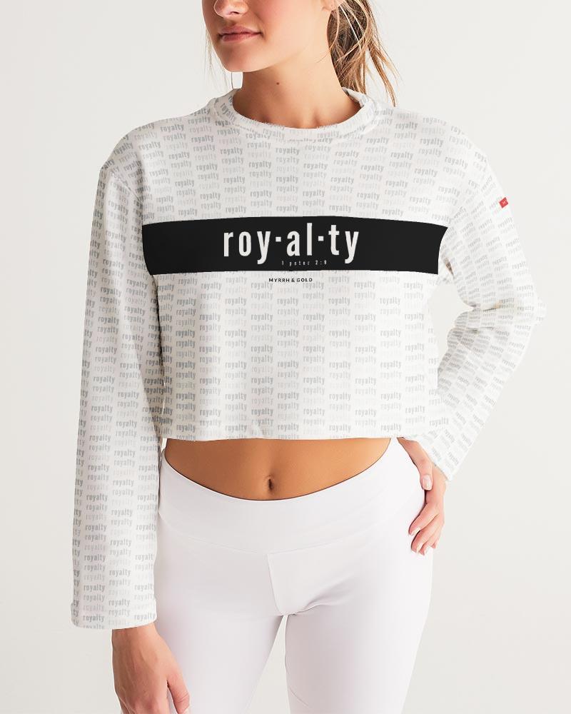 Royalty-v9ab Women's Cropped Sweatshirt cloth Myrrh & Gold