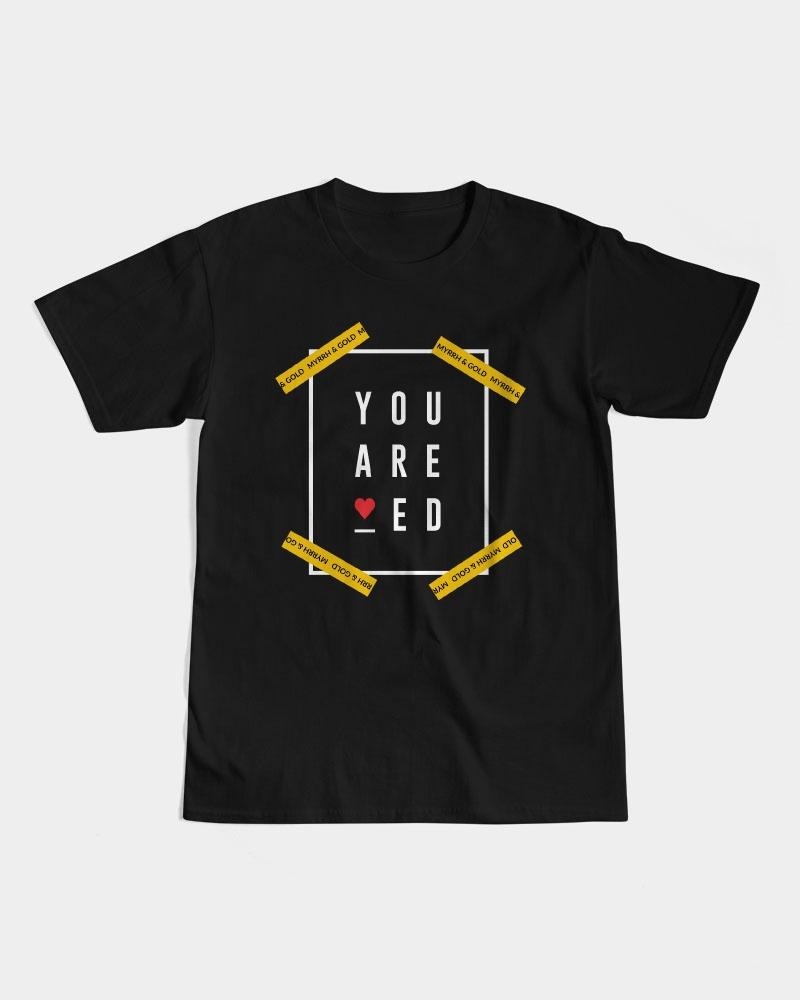 You are Loved Men's Graphic Tee (Black) T-Shirt Myrrh and Gold