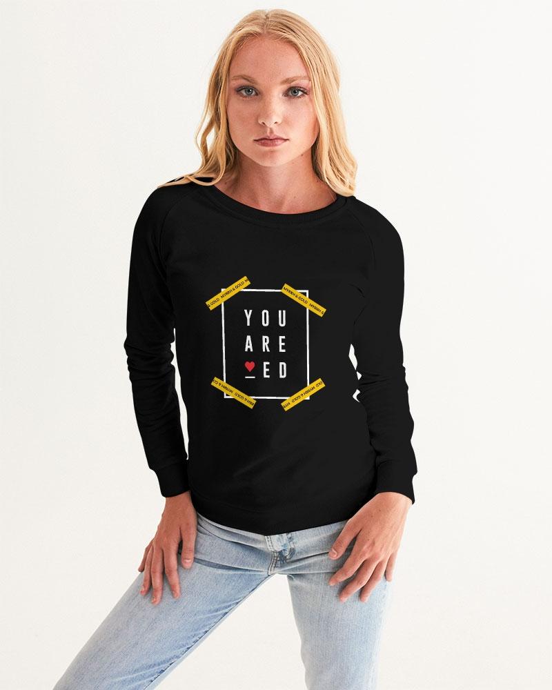 You are Loved Women's Graphic Sweatshirt (Black) Pullover Myrrh and Gold