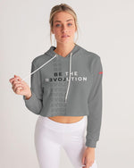 Be the rEVOLution Women's Cropped Hoodie (Grey) Hoodie Myrrh and Gold 