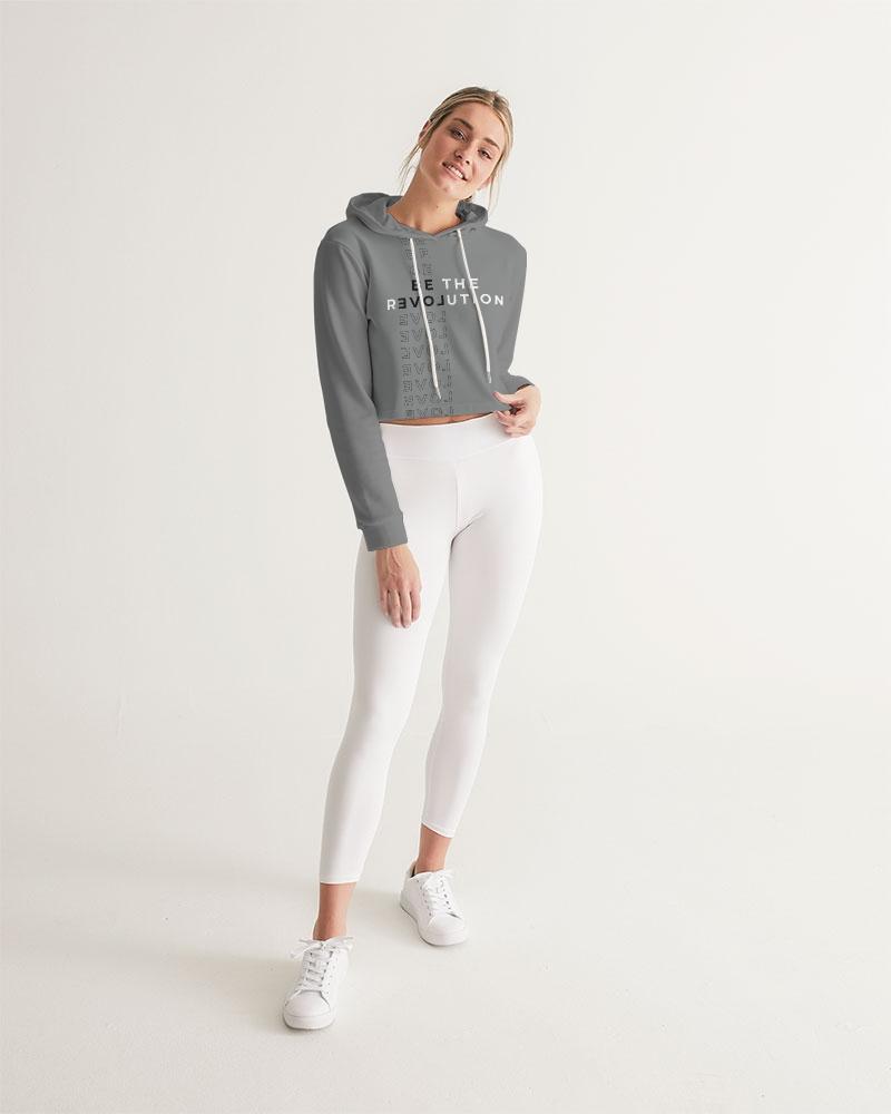 Be the rEVOLution Women's Cropped Hoodie (Grey) Hoodie Myrrh and Gold 