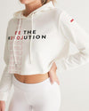 Be the rEVOLution Women's Cropped Hoodie (White) Hoodie Myrrh and Gold 