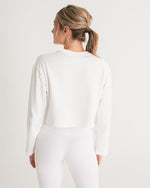Be the rEVOLution Women's Cropped Sweatshirt (White) Pullover Myrrh and Gold 
