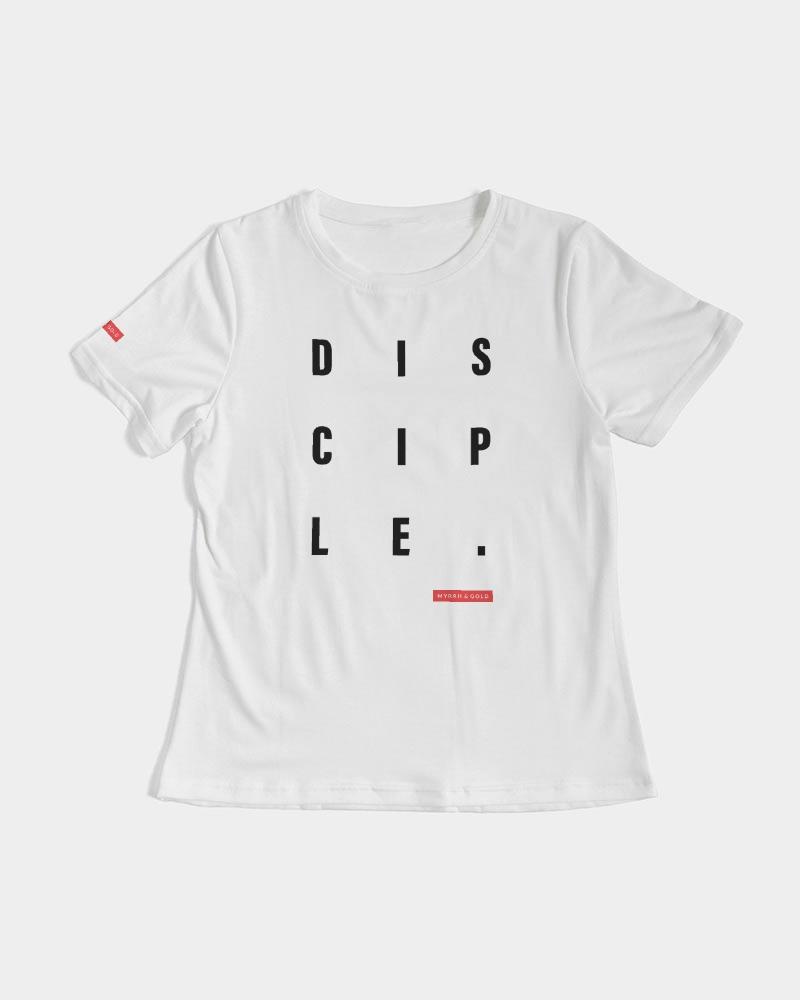 Disciple Women's T-Shirt (White) T-Shirt Myrrh and Gold 