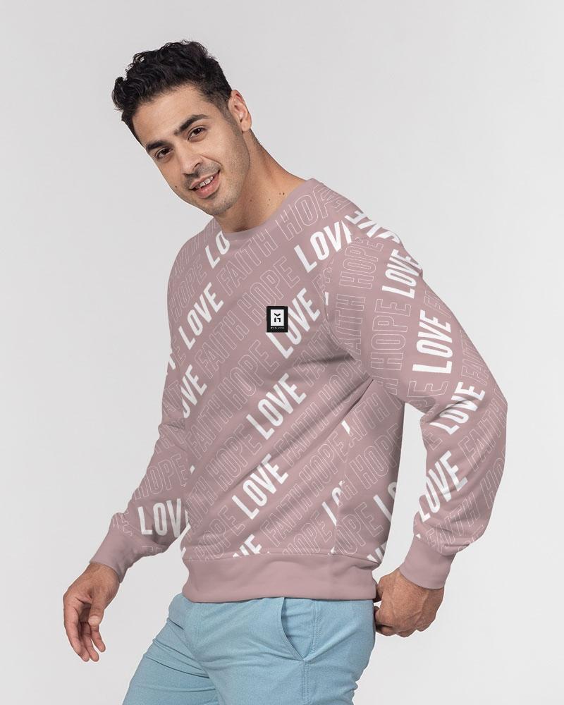 Faith Hope Love Men's Pullover (Tuscany Pink) Pullover Myrrh and Gold 