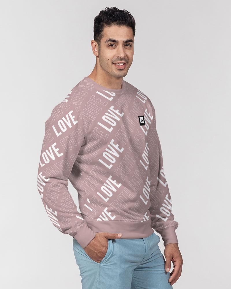 Faith Hope Love Men's Pullover (Tuscany Pink) Pullover Myrrh and Gold 