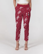 Faith Hope Love Women's Belted Tapered Pants (Burgundy) Pants Myrrh and Gold 