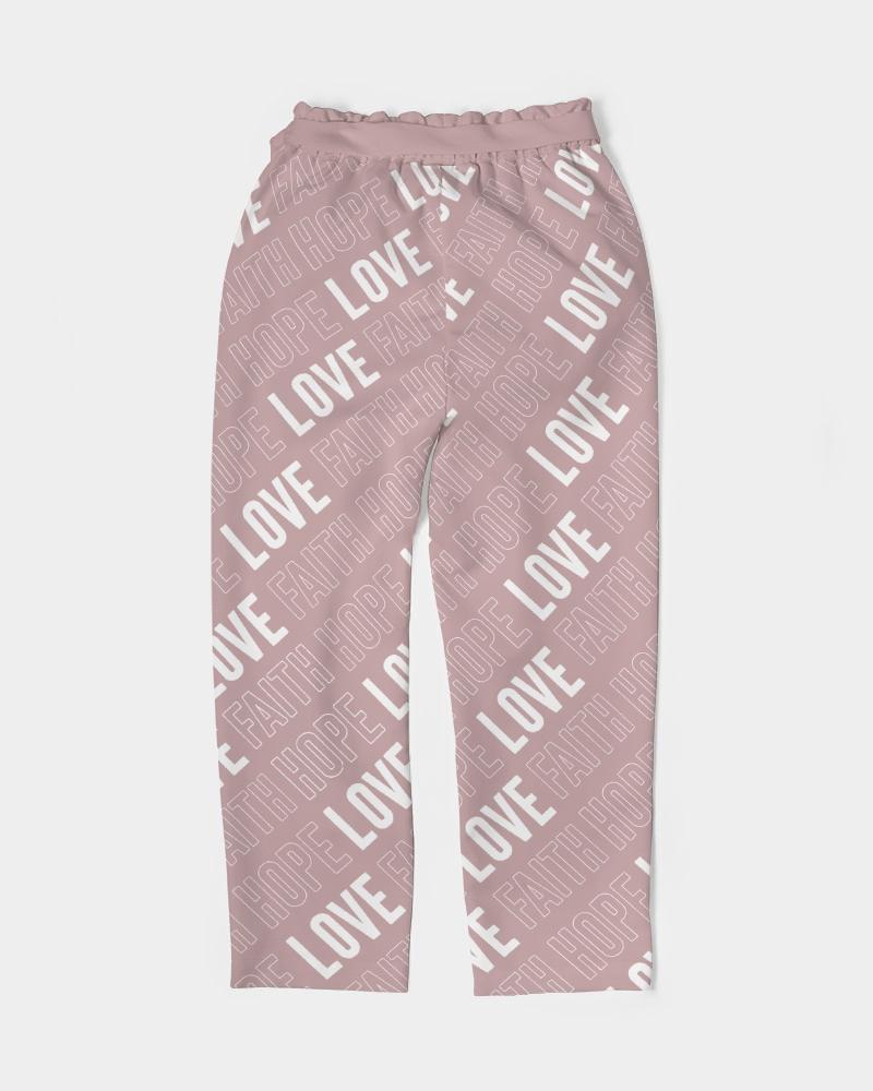 Faith Hope Love Women's Belted Tapered Pants (Tuscany Pink) Pants Myrrh and Gold 