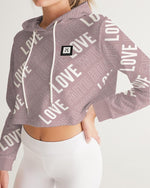 Faith Hope Love Women's Cropped Hoodie (Tuscany Pink) Cropped Hoodie Myrrh and Gold 