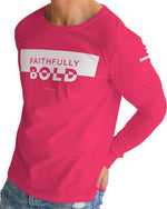 Faithfully Bold Boxed Men's Long Sleeve Tee (Radical Red) Long Sleeve T-Shirt Myrrh and Gold 