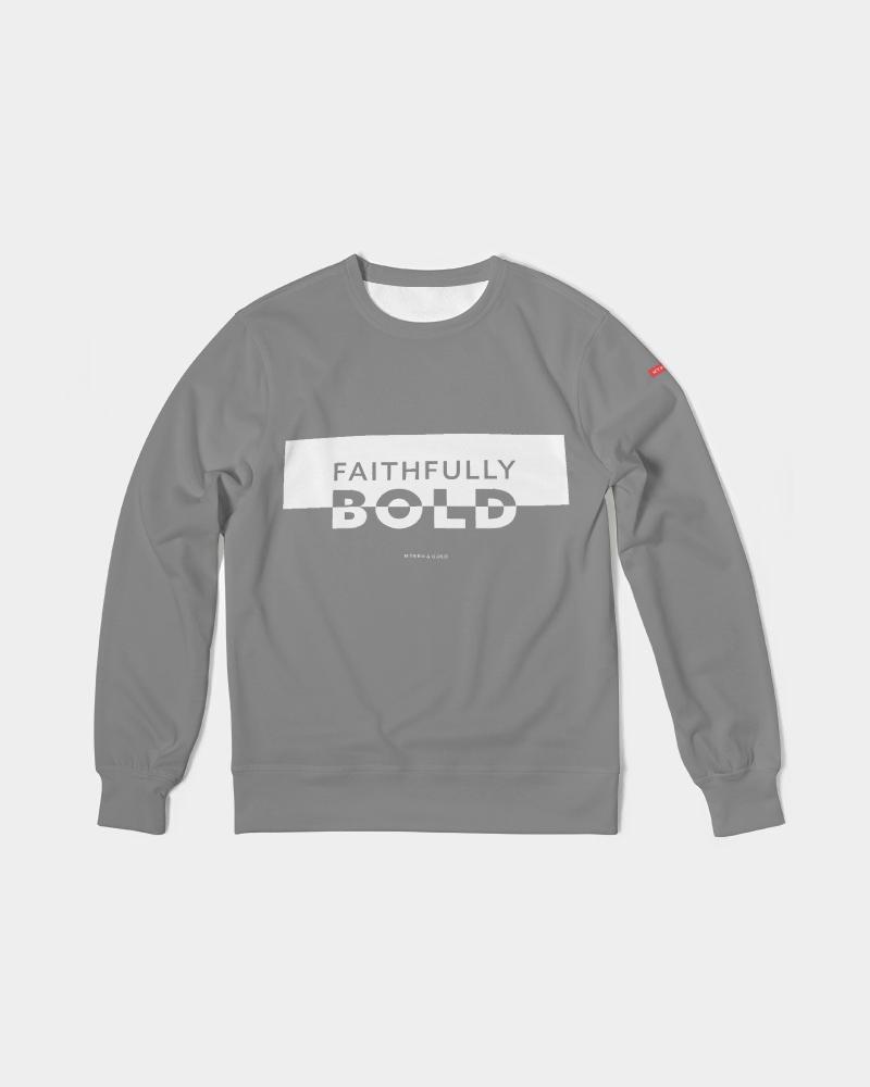 Faithfully Bold Boxed Men's Pullover (Grey) Pullover Myrrh and Gold 
