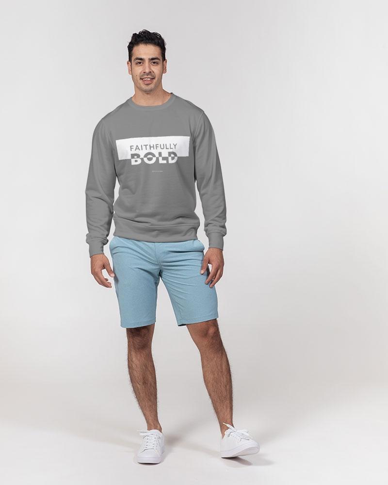 Faithfully Bold Boxed Men's Pullover (Grey) Pullover Myrrh and Gold 