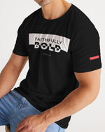 Faithfully Bold Boxed Men's Tee (Black) T-Shirt Myrrh and Gold 