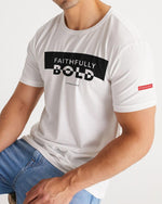 Faithfully Bold Boxed Men's Tee (White) T-Shirt Myrrh and Gold 