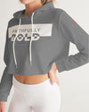 Faithfully Bold Boxed Women's Cropped Hoodie (Grey) Cropped Hoodie Myrrh and Gold 