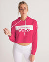 Faithfully Bold Boxed Women's Cropped Hoodie (Radical Red) Cropped Hoodie Myrrh and Gold 