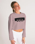 Faithfully Bold Boxed Women's Cropped Sweatshirt (Tuscany Pink) Cropped Sweatshirt Myrrh and Gold 