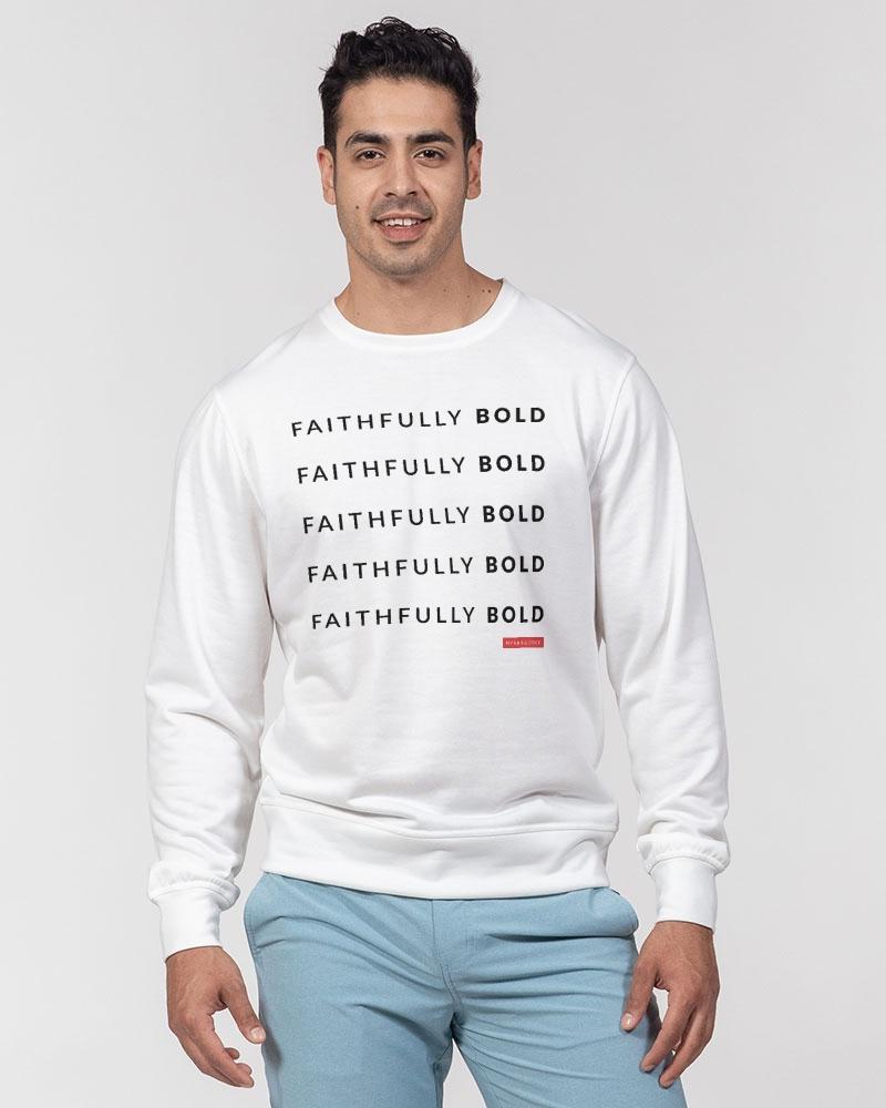 Faithfully Bold Men's Pullover (White) Pullover Myrrh and Gold 