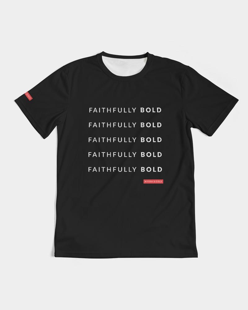 Faithfully Bold Men's Tee (Black) T-Shirt Myrrh and Gold 