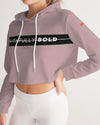 Faithfully Bold Strikethrough Women's Cropped Hoodie (Tuscany Pink) Cropped Hoodie Myrrh and Gold 