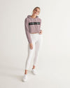 Faithfully Bold Strikethrough Women's Cropped Hoodie (Tuscany Pink) Cropped Hoodie Myrrh and Gold 