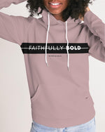 Faithfully Bold Strikethrough Women's Hoodie (Tuscany Pink) Hoodie Myrrh and Gold 