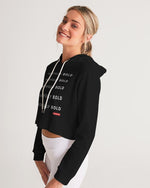 Faithfully Bold Women's Cropped Hoodie (Black) Cropped Hoodie Myrrh and Gold 