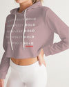 Faithfully Bold Women's Cropped Hoodie (Tuscany Pink) Cropped Hoodie Myrrh and Gold 