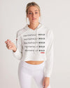 Faithfully Bold Women's Cropped Hoodie (White) Cropped Hoodie Myrrh and Gold 