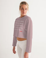 Faithfully Bold Women's Cropped Sweatshirt (Tuscany Pink) Cropped Sweatshirt Myrrh and Gold 