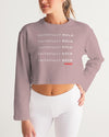 Faithfully Bold Women's Cropped Sweatshirt (Tuscany Pink) Cropped Sweatshirt Myrrh and Gold 